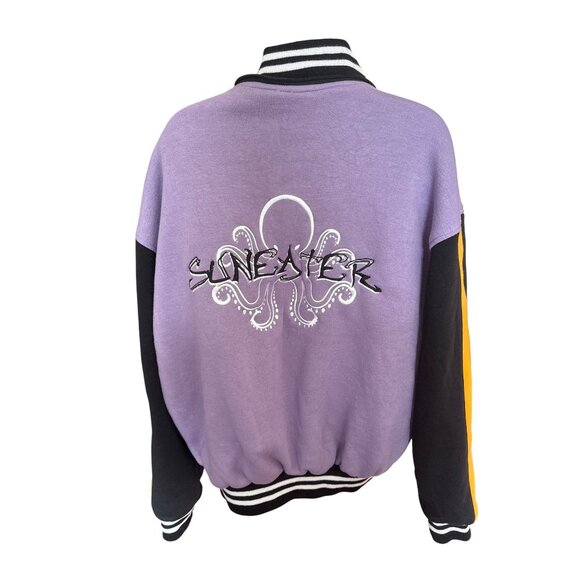 TKS Apparel Bomber Varsity Jacket Men's L Octopus Cotton Hip Hop Streetwear - Picture 3 of 14